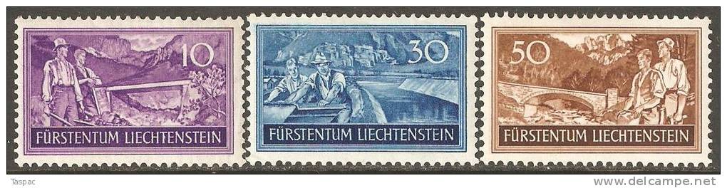 Liechtenstein 1937 Mi# 152, 154-155 * MH - Labor - Ongebruikt