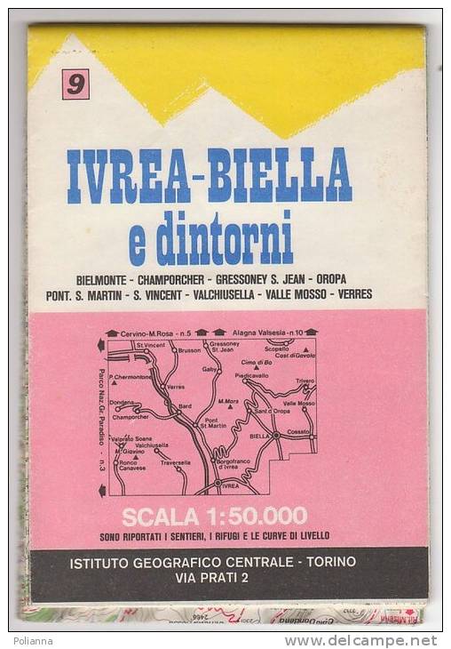 PAW/41 IVREA-BIELLA Sentieri E Rifugi - Bielmonte-Champorcher-Gressoney S.Jean-Oropa-Pont S.Martin - Topographical Maps