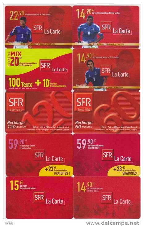 Lot De 16 Cartes Prépayé France SFR La Carte 2 Scan - Autres & Non Classés