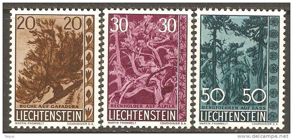 Liechtenstein 1960 Mi# 399-401 ** MNH - Native Trees And Shrubs (IV) - Neufs