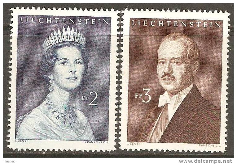 Liechtenstein 1960 Mi# 402-403 ** MNH - Princess Gina / Prince Franz Joseph II - Neufs