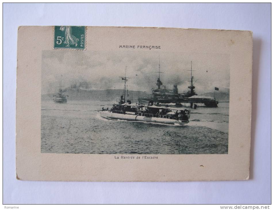 Marine Française - La Rentree De L'escadre - Warships