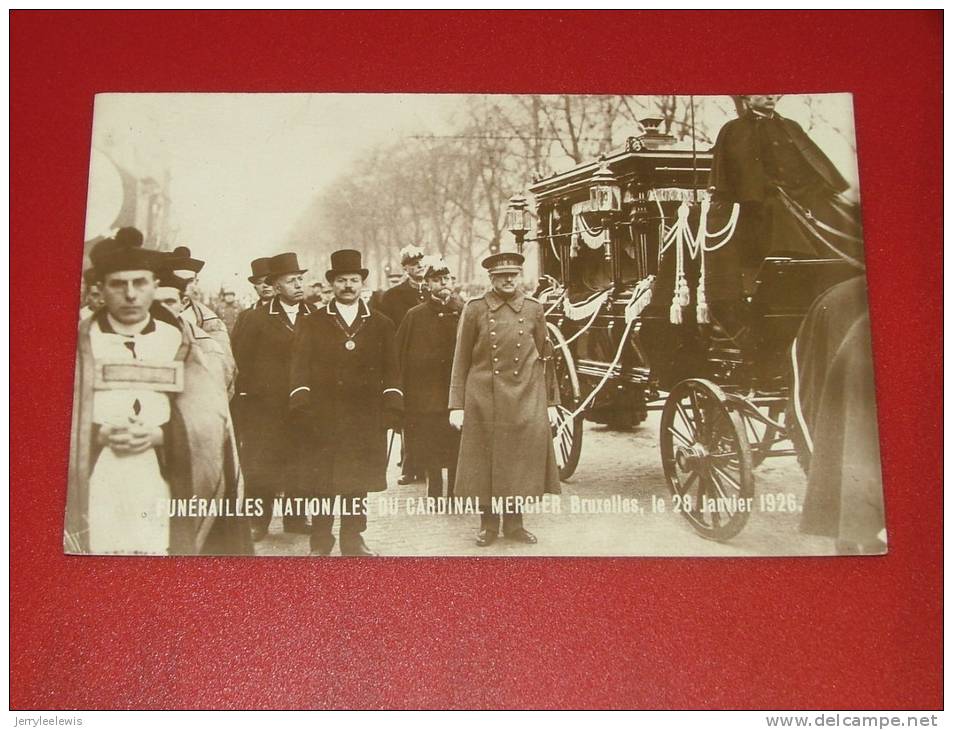 Bruxelles -  Funérailles Nationales Du Cardinal Mercier Le 28 Janvier 1926       - ( 2 Scans ) - Famous People