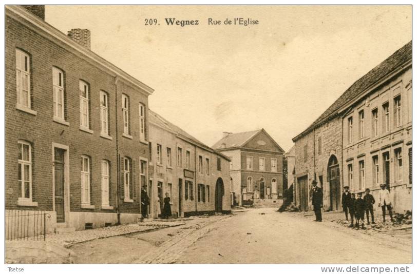 Wegnez - Rue De L'Eglise - Belle Animation ( Voir Verso ) - Pepinster