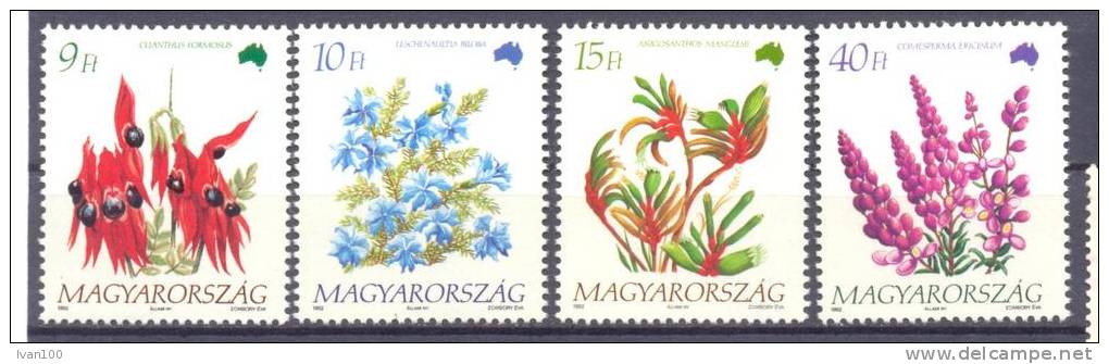 1992. Hungary, Flowers, 4v, Mint/** - Nuovi