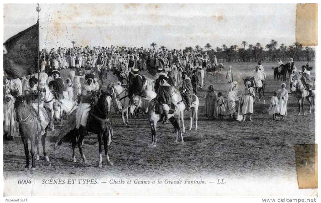 ALGERIE SCENES ET TYPES CHEIKS ET GOUMS A LA GRANDE FANTASIA - Other & Unclassified