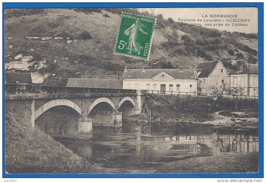 CPA - EURE - ACQUIGNY - LE COTEAU ET LE PONT SUR L'EURE - - Acquigny