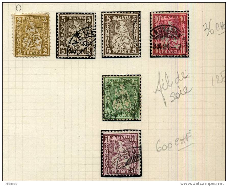 Suisse  Oblitérés  Cote >  760 Francs Suisses à Moins De 10 % - Used Stamps