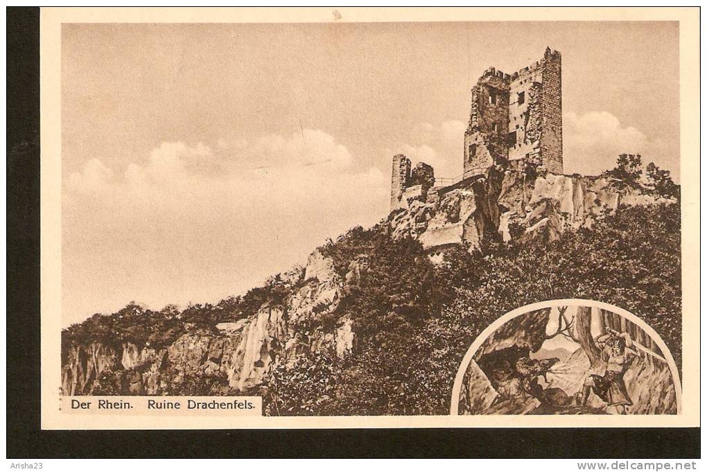 Germany, Der Rhein - Ruine Drachenfels - Ruins - Max Wipperling Elberfeld Nr. 3222 - Koenigswinter