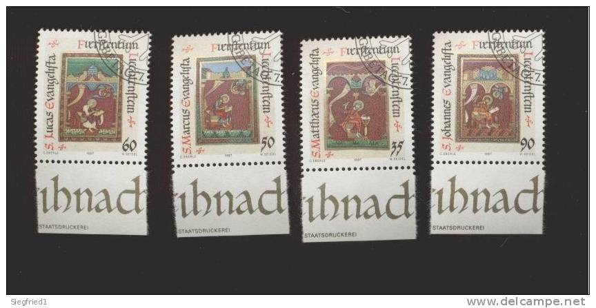 Liechtenstein  Gestempelt 930-933 Weihnachten Rand Ungefaltet - Used Stamps