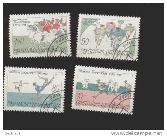 Liechtenstein  Gestempelt 947-950 Olympia - Used Stamps