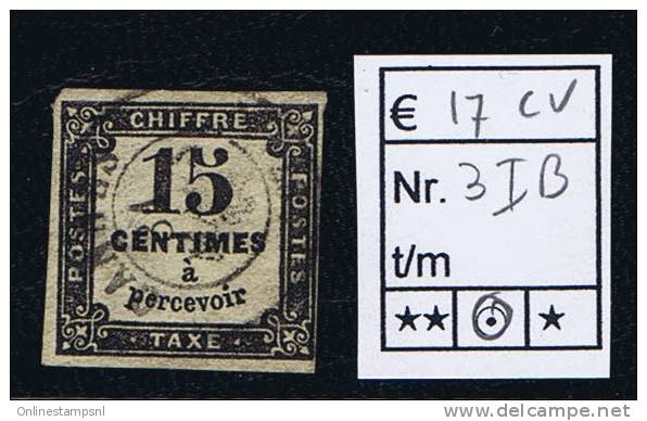 France Taxe Maury 3 I B,  Obl., 1859, 15 C Noir, Cote &euro; 17 - 1859-1959 Afgestempeld