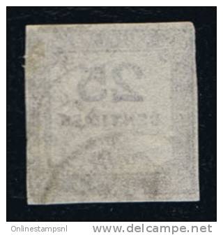 France Taxe Maury  5 II,  Obl., 1859, 25  C Noir, Cote &euro; 70 - 1859-1959 Used