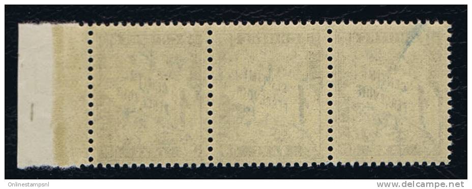 France Taxe Maury 10,  Neuf ** ,strip 3x, Timbre A Gauche A Petit Plier - 1859-1959 Mint/hinged