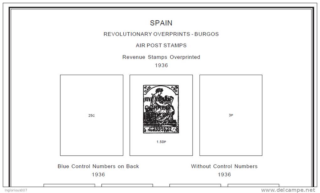 SPAIN STAMP ALBUM PAGES 1850-2011 (528 pages)