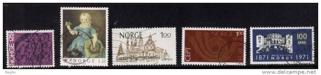 Norway Used, Painting, Monuments, Symbol., Etc., - Used Stamps