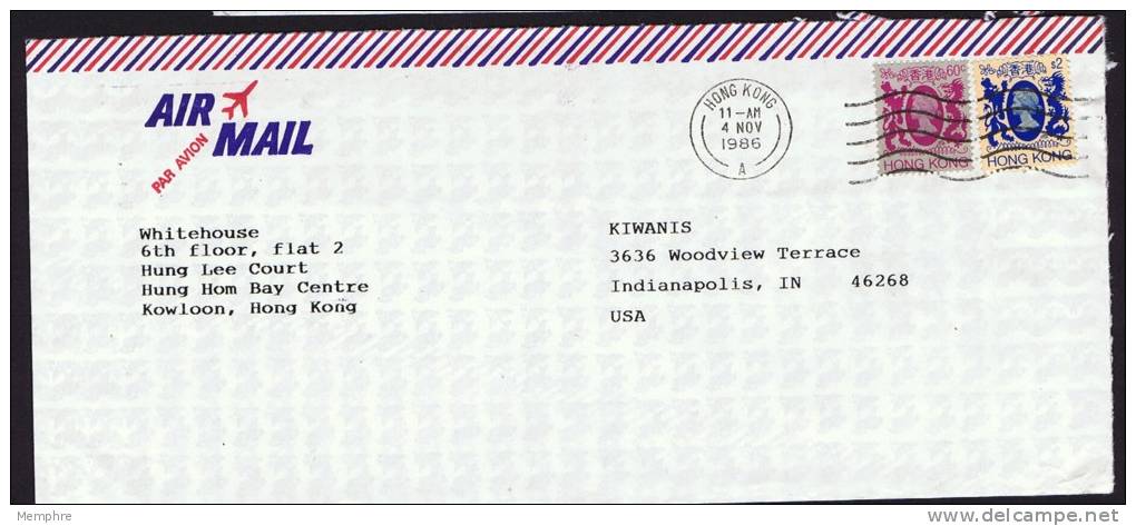 1986 Air Mail Letter To USA   $2,  $0.60 - Lettres & Documents
