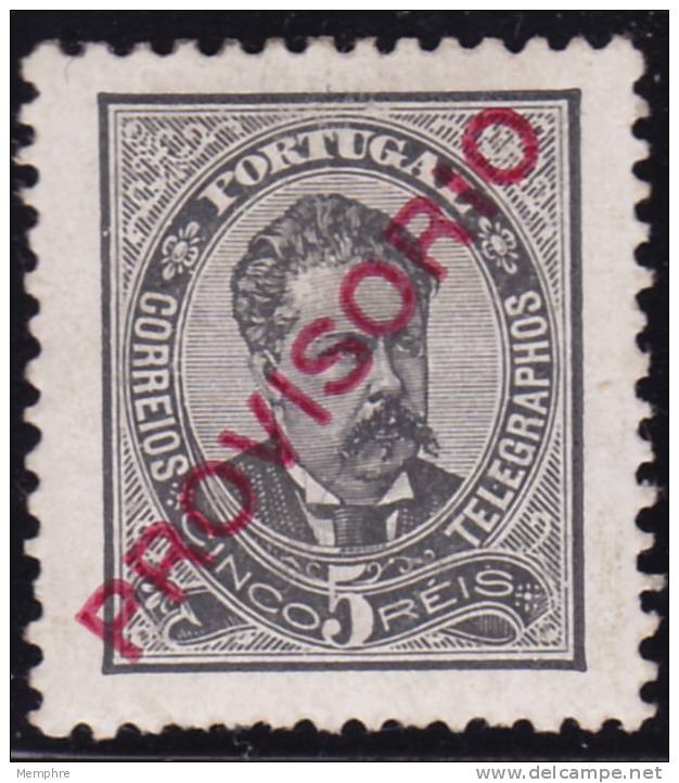 1892  D. Luis ! &laquo;PROVISORIO&raquo;  Perf 11,5   Reis  5 - Used Stamps