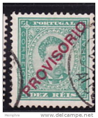 1892  D. Luis ! &laquo;PROVISORIO&raquo;  Perf 11,5   Reis  10 - Used Stamps