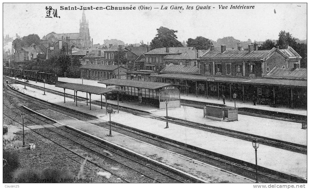 60 SAINT JUST EN CHAUSSEE - La Gare - Les Quais - Vue Intérieure - Saint Just En Chaussee