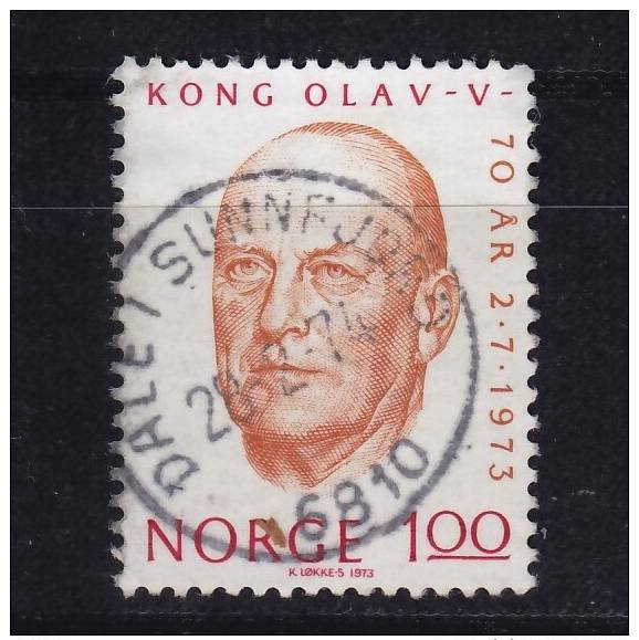 Norwegen Mi. Nr. 664 O Gestempelt Mit Stempel  Dale I Sunnfjord  28.02.1974 - Gebraucht