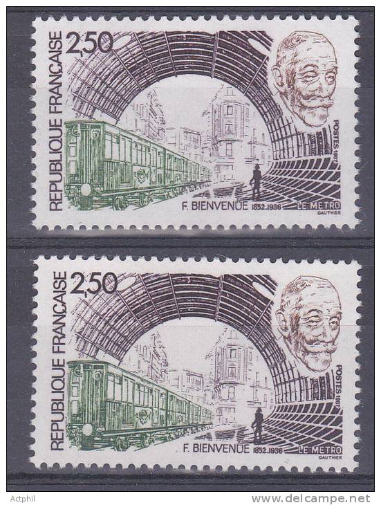 FRANCE  VARIETE  N° YVERT  2452  METRO  NEUFS LUXE - Unused Stamps