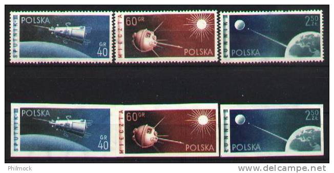 Space -espace - Pologne 992-994** Et 992-994 ND** - MNH - Unused Stamps