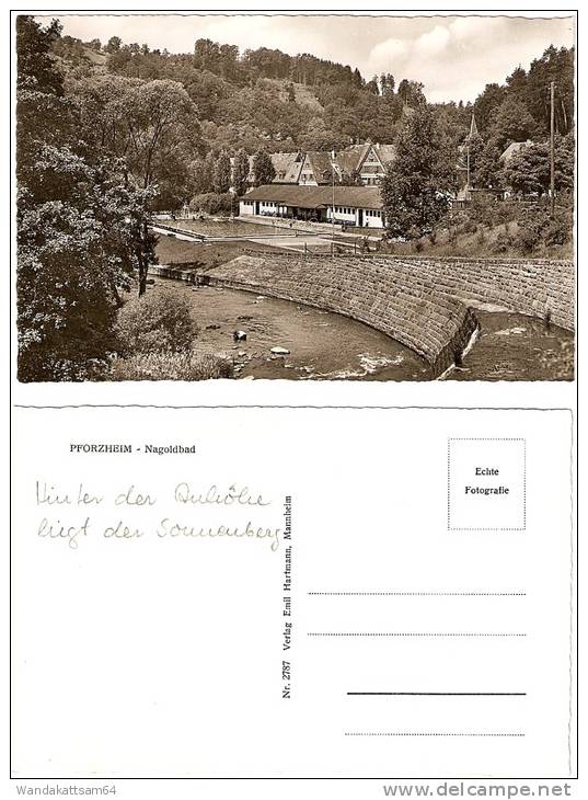 AK 2787 PFORZHEIM - Nagoldbad Echte Fotografie Verlag Hartmann, Mannheim - Pforzheim