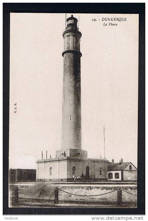 RB 787 - Early Close-Up Postcard Dunkerque Lighthouse Le Phare France - Lighthouses