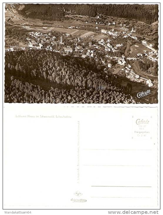 AK 07555 Luftkurort Hirsau Im Schwarzwald, Luftaufnahme Cekade Luftbild Agfa Originalfoto J. Longerich - Calw