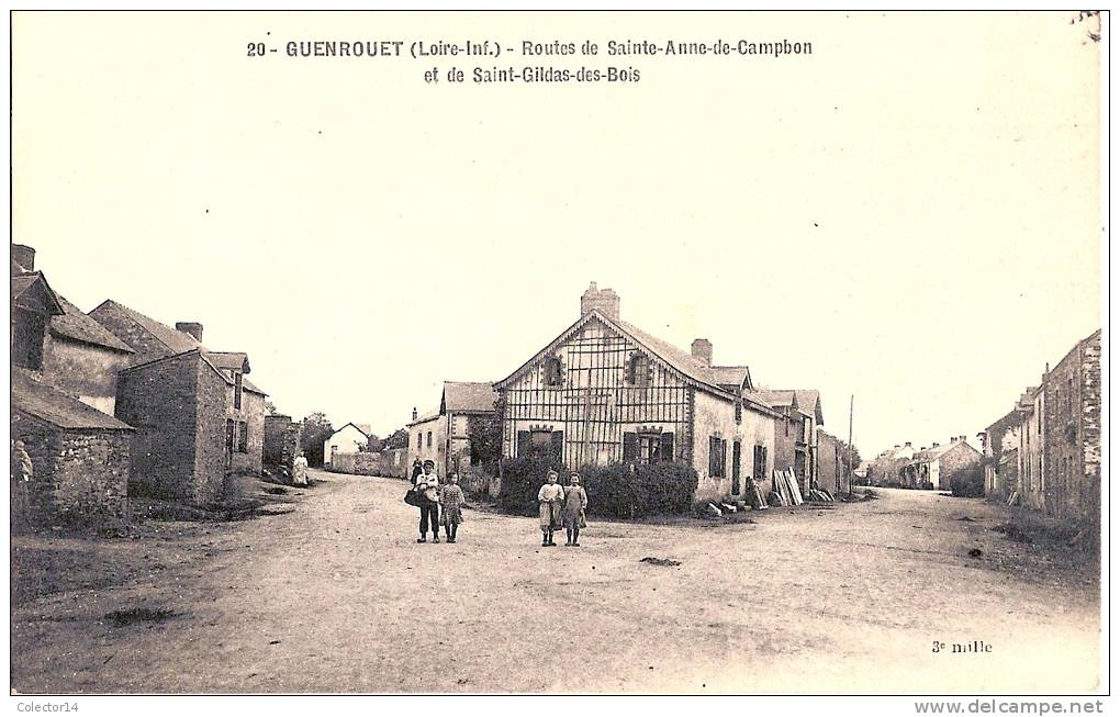 GUENROUET  ROUTE DE STE ANNE DE CAMPBON  ET ST GILDAS DES BOIS - Guenrouet