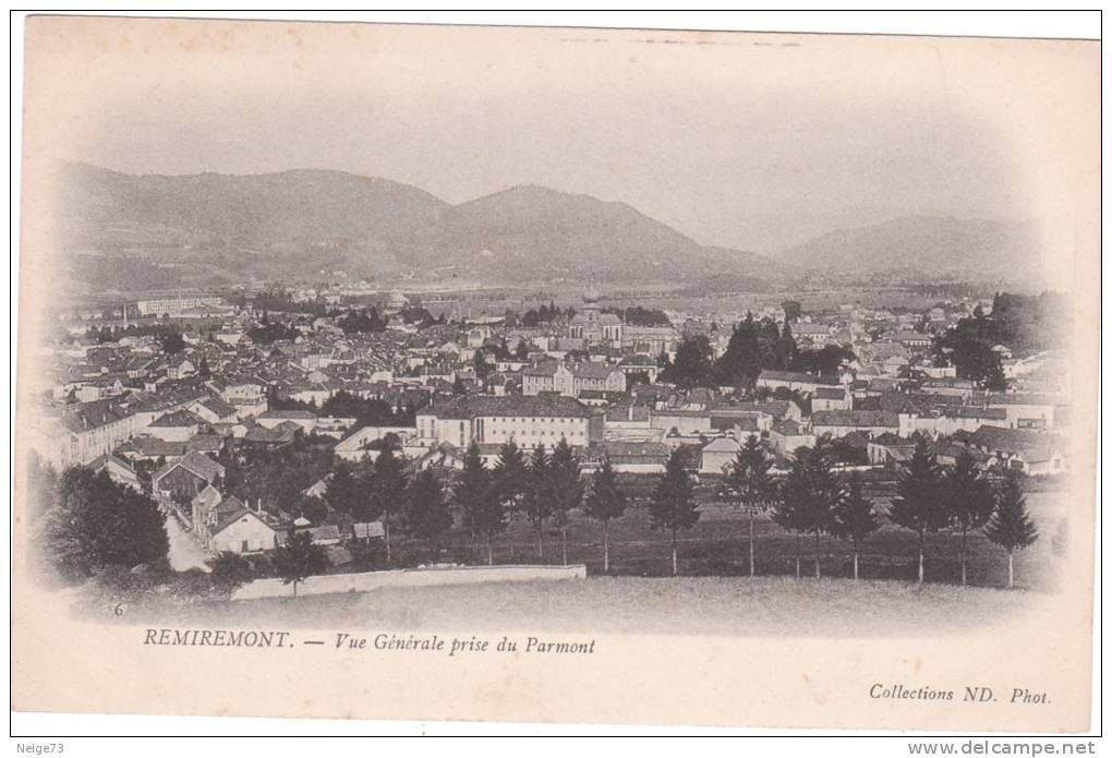 Cpa Des Vosges - Remiremont - Vue Générale Prise Du Parmont - Vers 1900 - Remiremont