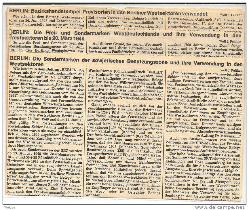 Berlin Frankaturen Mit Marken Der SBZ Und Der Westzone (3 Artikel) - Andere & Zonder Classificatie