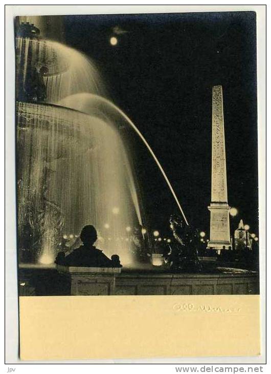 ALBERT MONIER . PARIS . L'OBELISQUE ILLUMINE - Monier