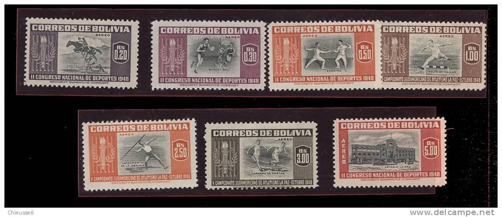 Bolivie  *  PA 127 à 133  - Sport - Divers - - Jamaique (1962-...)