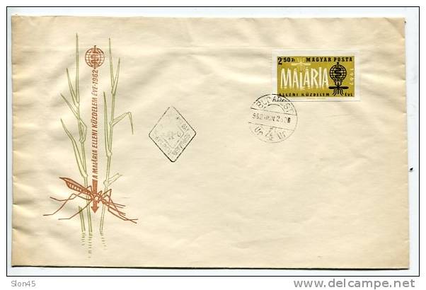 Hungary 1962 Mi 1842B Imperf  First Day Cancel Malaria Issue - FDC