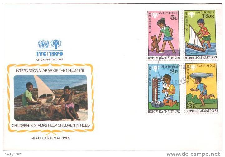 Malediven / Maldives - Mi-Nr 822/825 FDC (260) - UNICEF