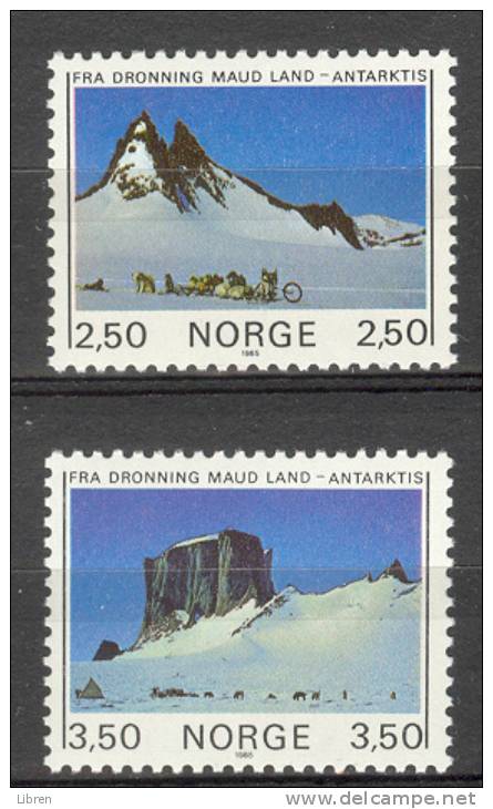 NORWAY 1985 YV 874-875 MONTAGNES, MOUNTAINS, BERGEN. MNH, POSTFRIS, NEUF**.  VERY FINE QUALITY. - Nuovi