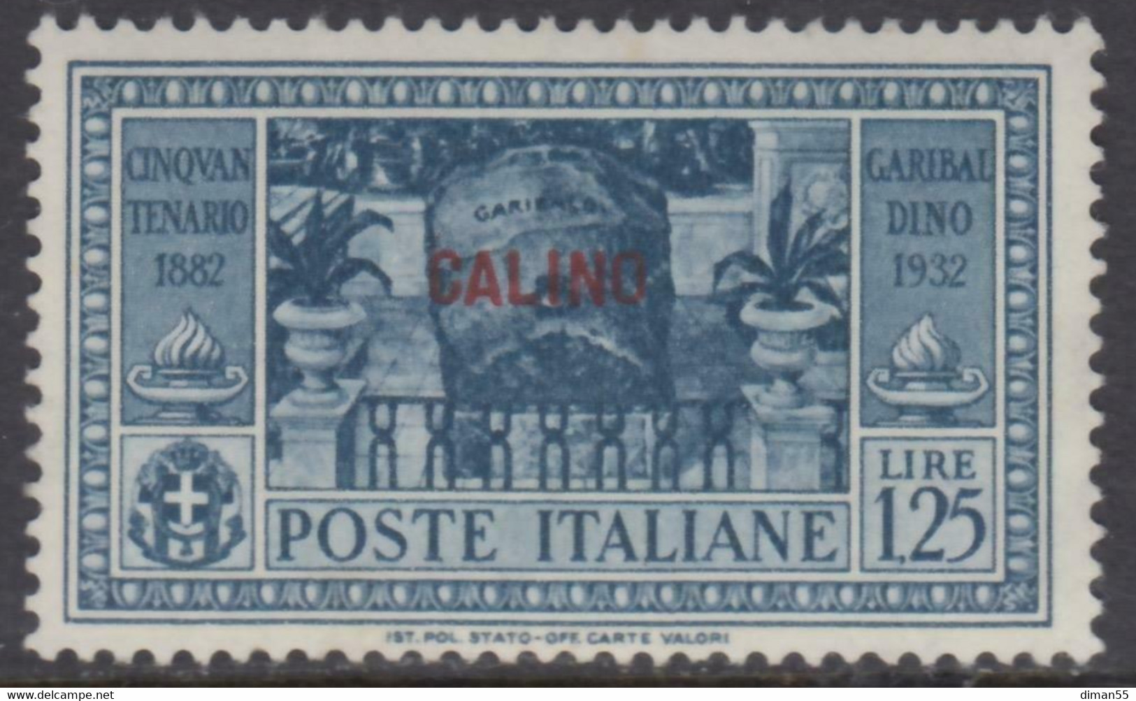 EGEO - CALIMNO - GARIBALDI N. 23 - Cv 70 Euro - GOMMA INTEGRA - MNH** - LUXUS POSTFRISCH - Egeo (Calino)