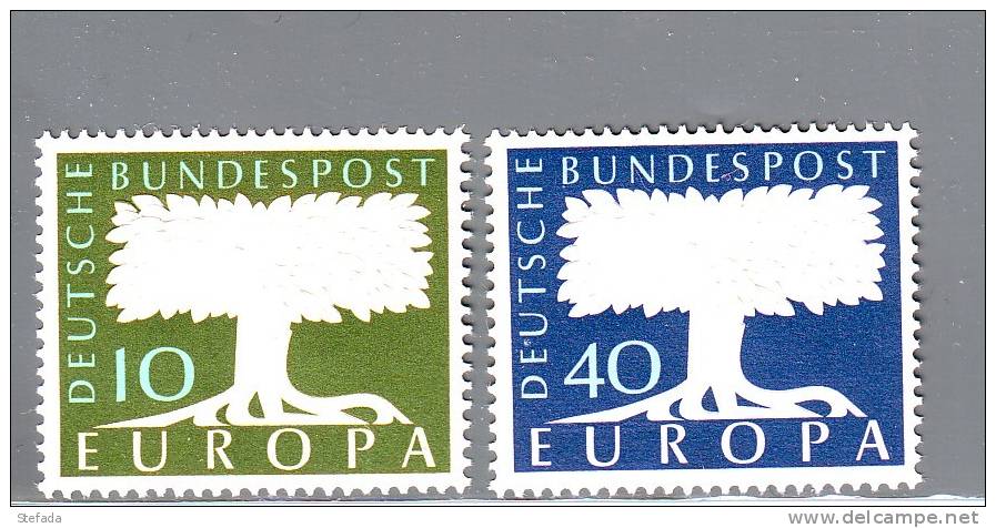 GERMANIA  1957 EUROPA MH* LINGUELLATO - 1957