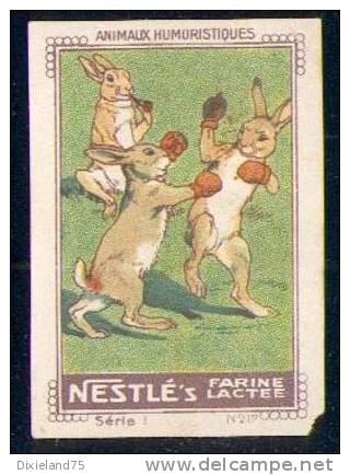 Image Chocolat Nestlé Animaux Humoristiques Série I # 19 Lièvre Lapin Rabbit Boxe Boxeur - Nestlé