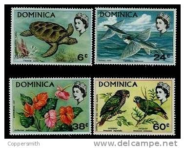 (001) Dominica  Animals / Flowers / Birds / Fish / Flora And Fauna / 38c Is Hinged  ** / Mnh  296-99 - Dominica (1978-...)