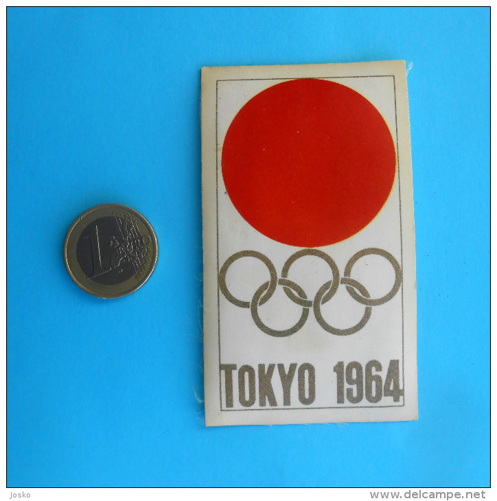 OLYMPIC GAMES TOKYO 1964. Original Vintage Patch - Sticker Jeux Olympiques Ecusson Olympia Juegos Olímpicos Olimpiadi - Andere & Zonder Classificatie