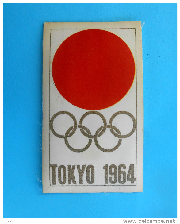 OLYMPIC GAMES TOKYO 1964. Original Vintage Patch - Sticker Jeux Olympiques Ecusson Olympia Juegos Olímpicos Olimpiadi - Andere & Zonder Classificatie