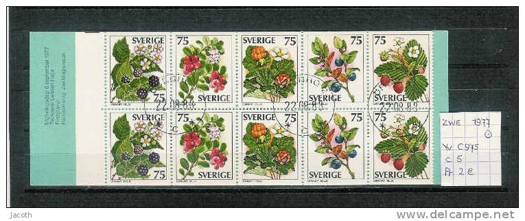 Zweden 1977 - Yv. C975 Michel MH 62 Gest./obl./used - 1951-80