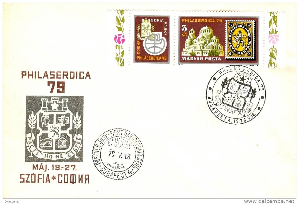 HUNGARY - 1979.FDC Strip - Philaserdica´79,Philatelic Exhibition,Sofia Mi :3342. - FDC
