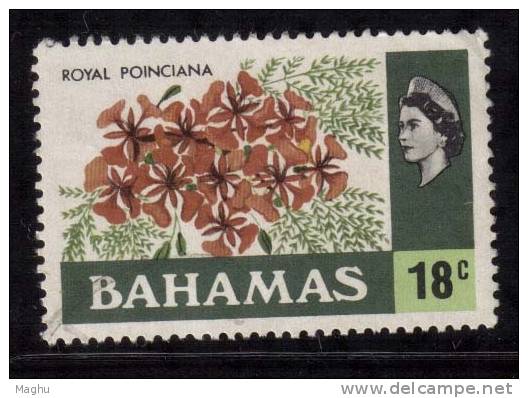 Bahamas Used 1971, 18c Royal Poinciana, Flowers - 1963-1973 Autonomie Interne