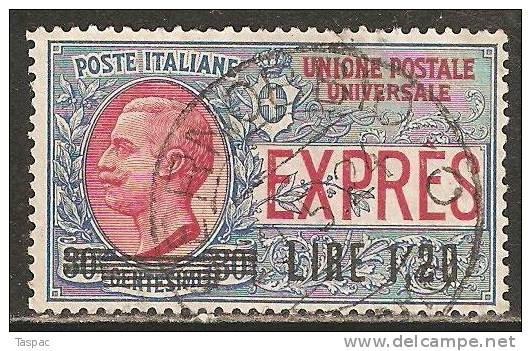 Italy 1921 Mi# 136 I Used - Type I: With A Comma - Exprespost