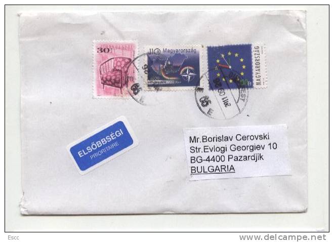 Mailed Cover (letter)    From Hungary To Bulgaria - Brieven En Documenten