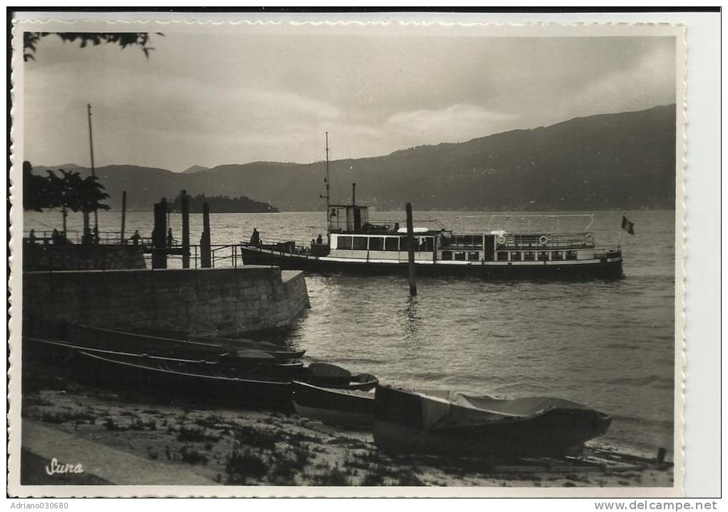 VECCHIA CARTOLINA DI SUNA  LAGO MAGGIORE PROVINCIA DI VERBANIA BATTELLO LEGNANO - Verbania